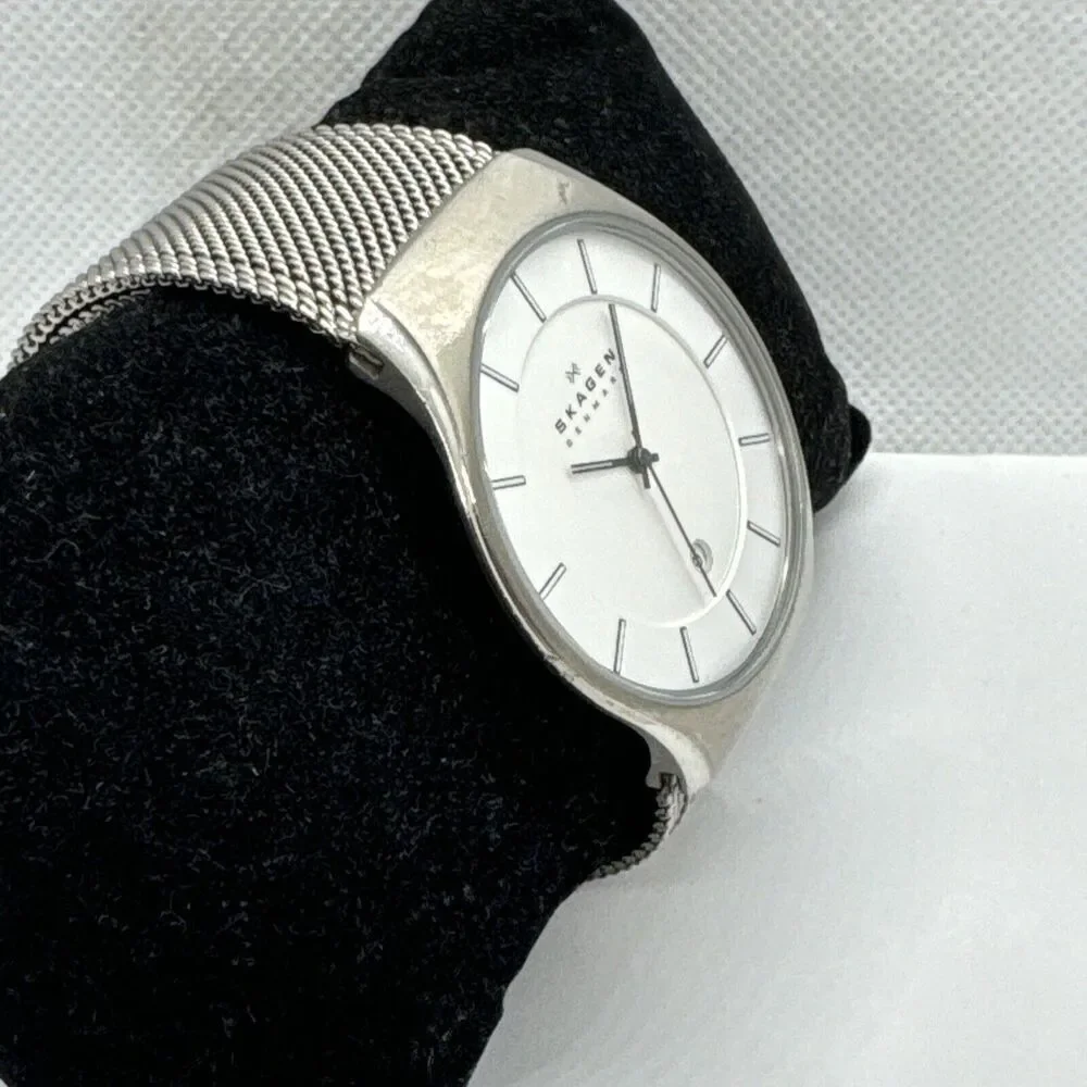 Skagen 956XLTTW Women's Silver Stainless Steel Mesh Analog Quartz Watch JNA543